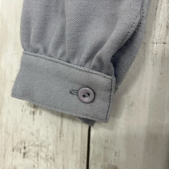 Lanz Original Gray Long Sleeve Collared Button Pilgrim Peasant Long Plain Dress - Picture 4 of 11